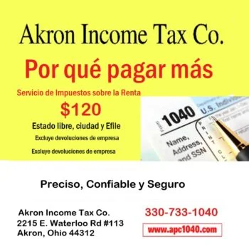 Profesional de impuestos cerca de mí, Akron Income Tax Preparation