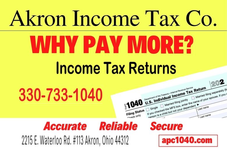 Preparación de Impuestos $130, Akron Income Tax Preparation