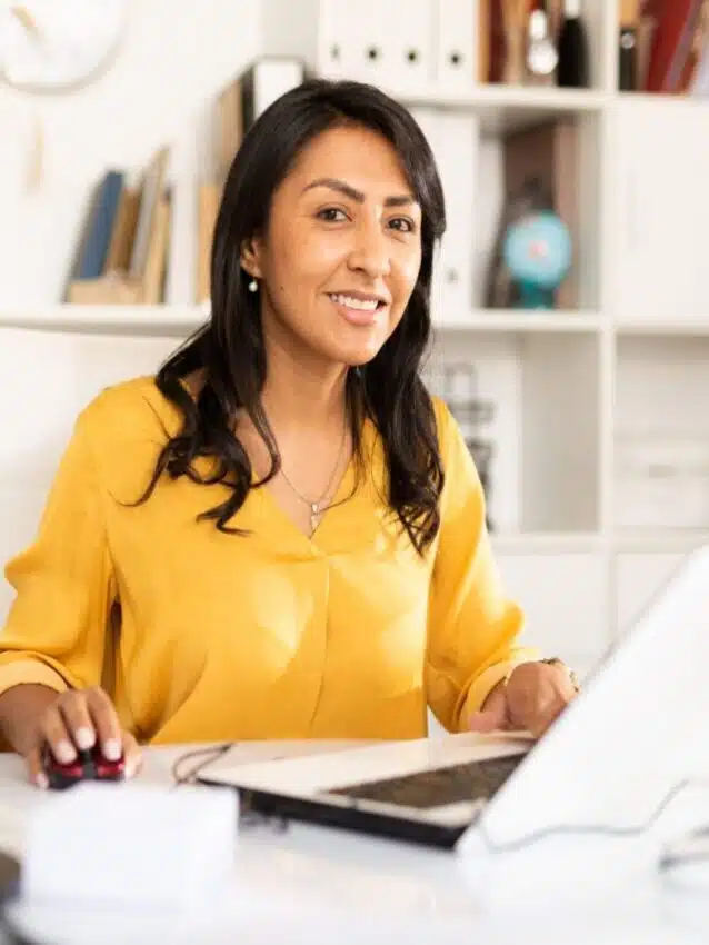 Lady working on documents