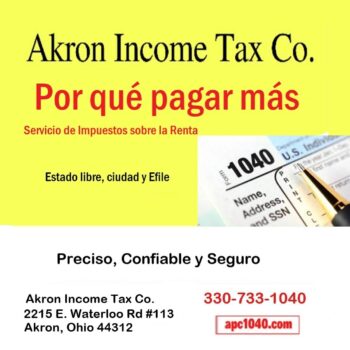 de impuestos, Akron Income Tax Preparation