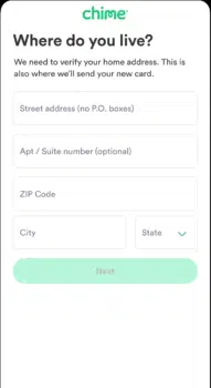 chime address