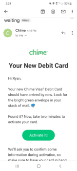 new chime account