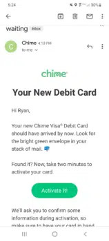 new chime account